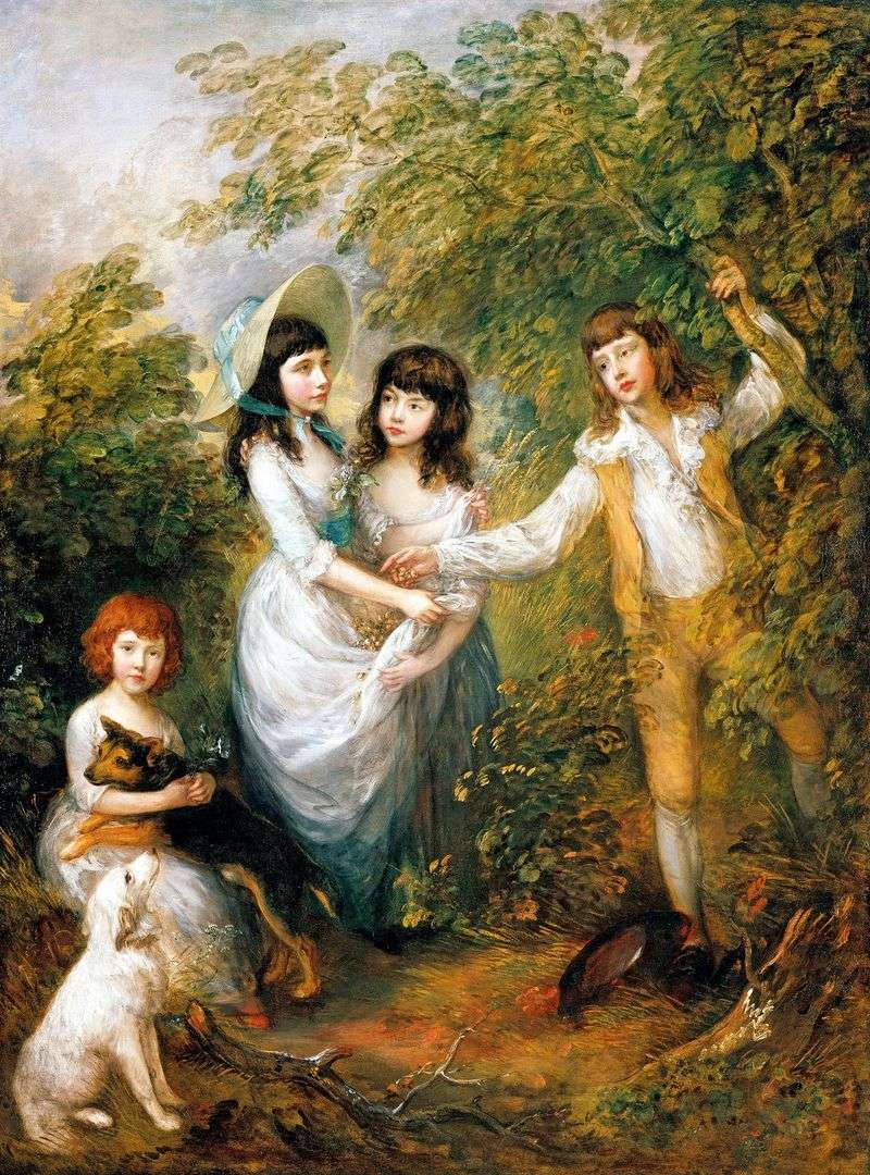 Portret grupowy dzieci Marsh   Thomas Gainsborough