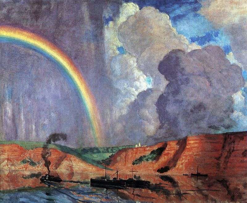 Wołga. Rainbow   Kustodiyev