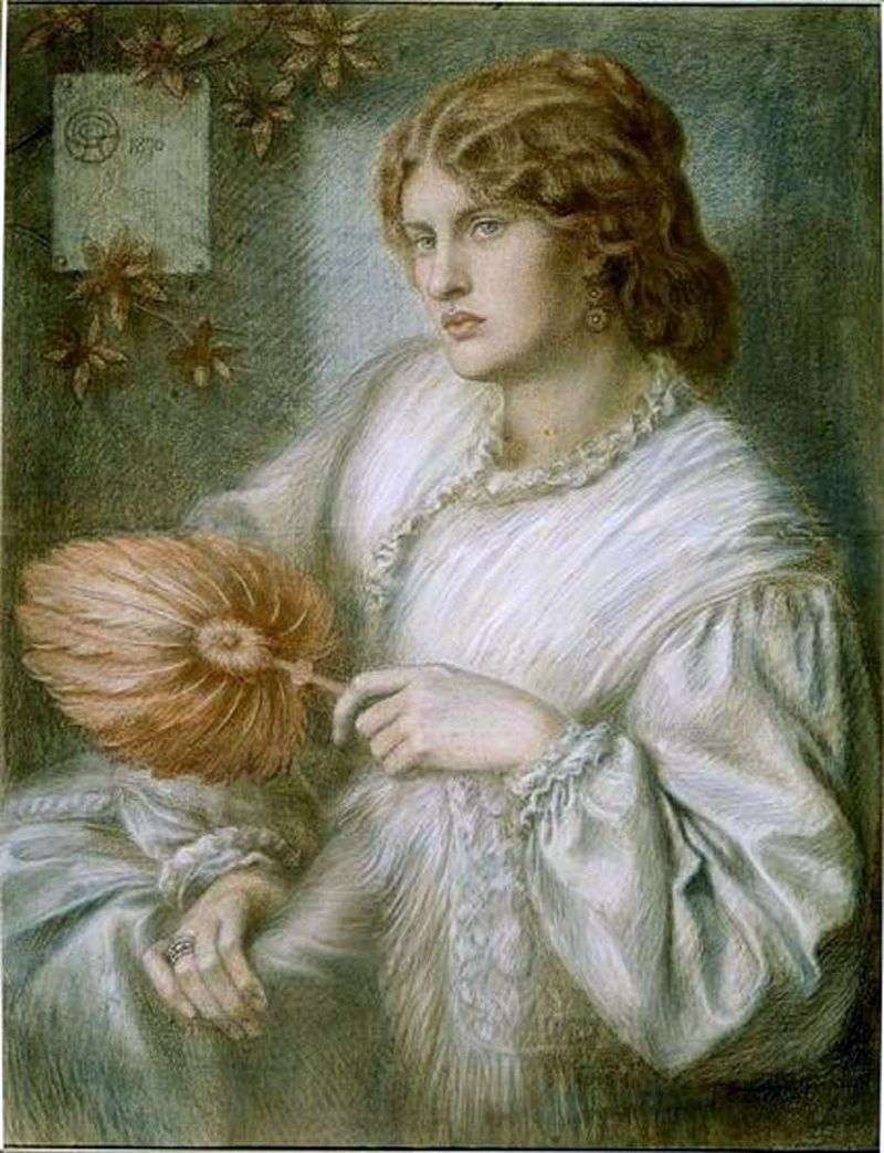 Kobieta z fanem   Dante Rossetti