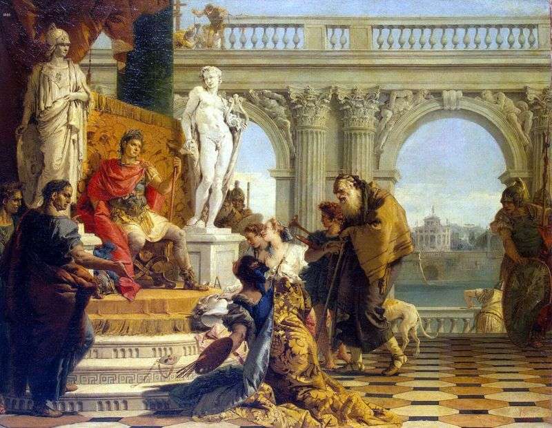 Maecenas przedstawia sztuki wolne cesarzowi Augustowi   Giovanni Battista Tiepolo