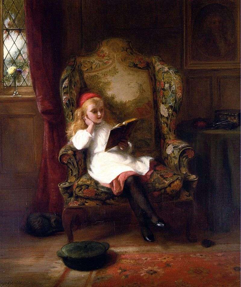 Przyjemne czytanie (portret dziecka)   George Bernard ONeill