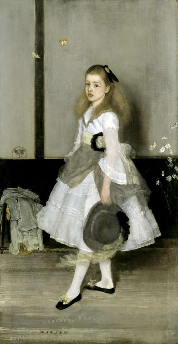 Harmonia w kolorze szarym i zielonym: Portret Miss Cecily Alexander   James Whistler