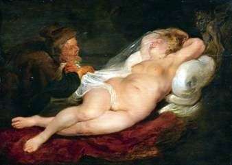 Pustelnik i śpiąca Angelica   Peter Rubens