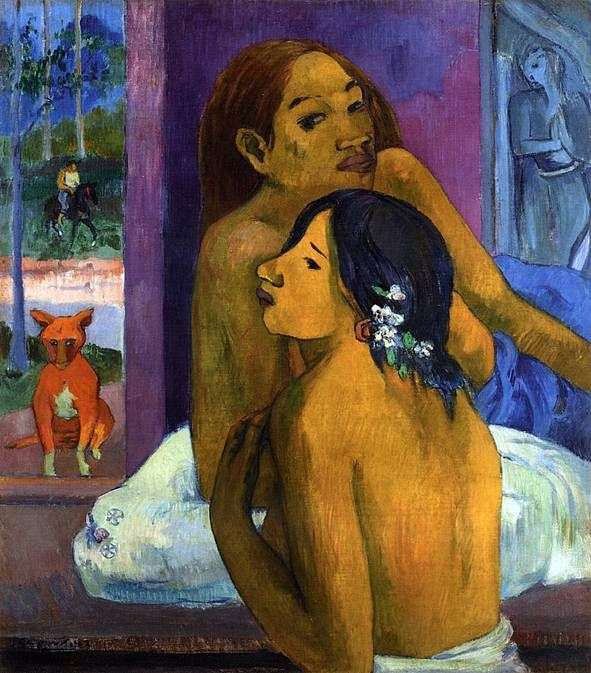 Dwie kobiety (kwiaty we włosach)   Paul Gauguin