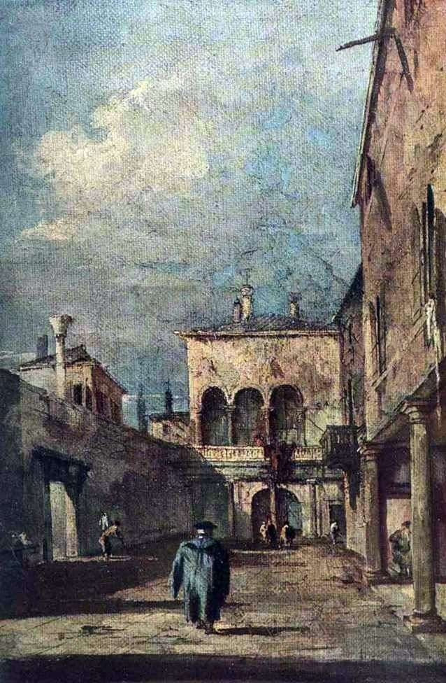 Dziedziniec wenecki   Francesco Guardi