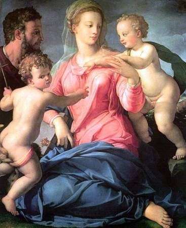 Święta rodzina z małym Janem Chrzcicielem (Madonna Stroganov)   Agnolo Bronzino