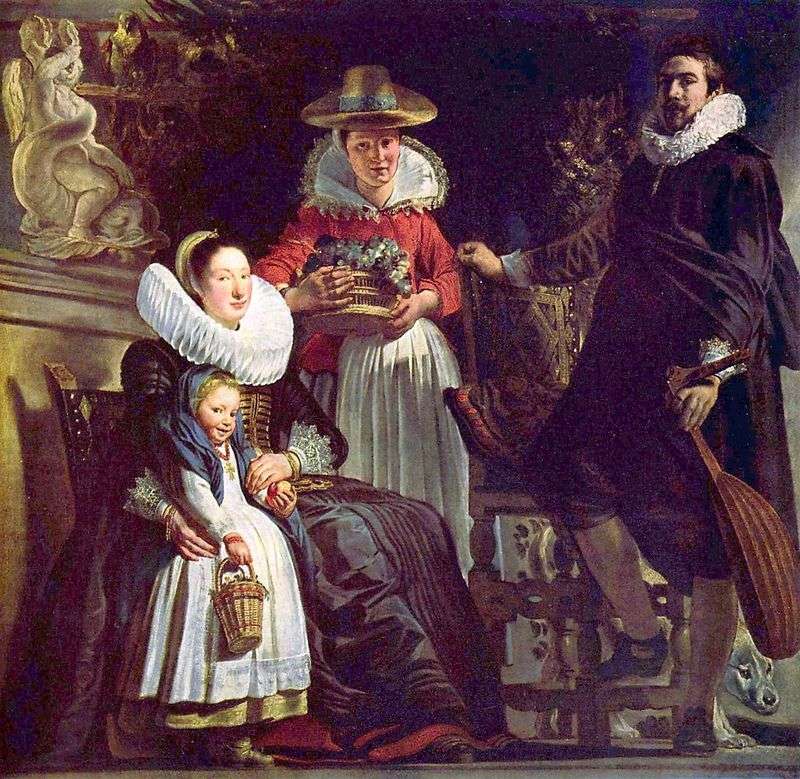 Rodzina Jordaans w ogrodzie   Jacob Jordaens