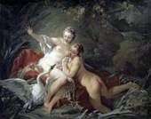 Leda i Zeus w postaci łabędzia   Francois Boucher