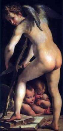 Łuk ślizgowy Cupid   Francesco Parmigianino