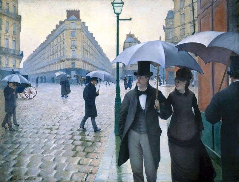 Paris Street w deszczową pogodę   Gustave Caibotte