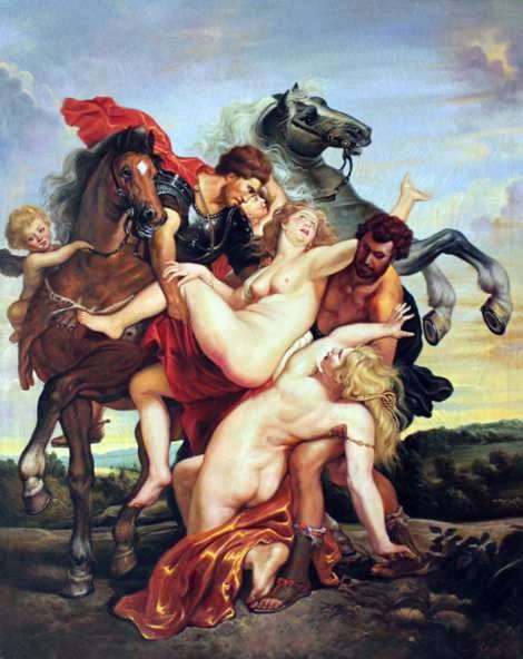 Porwanie córek Leucippy   Peter Rubens