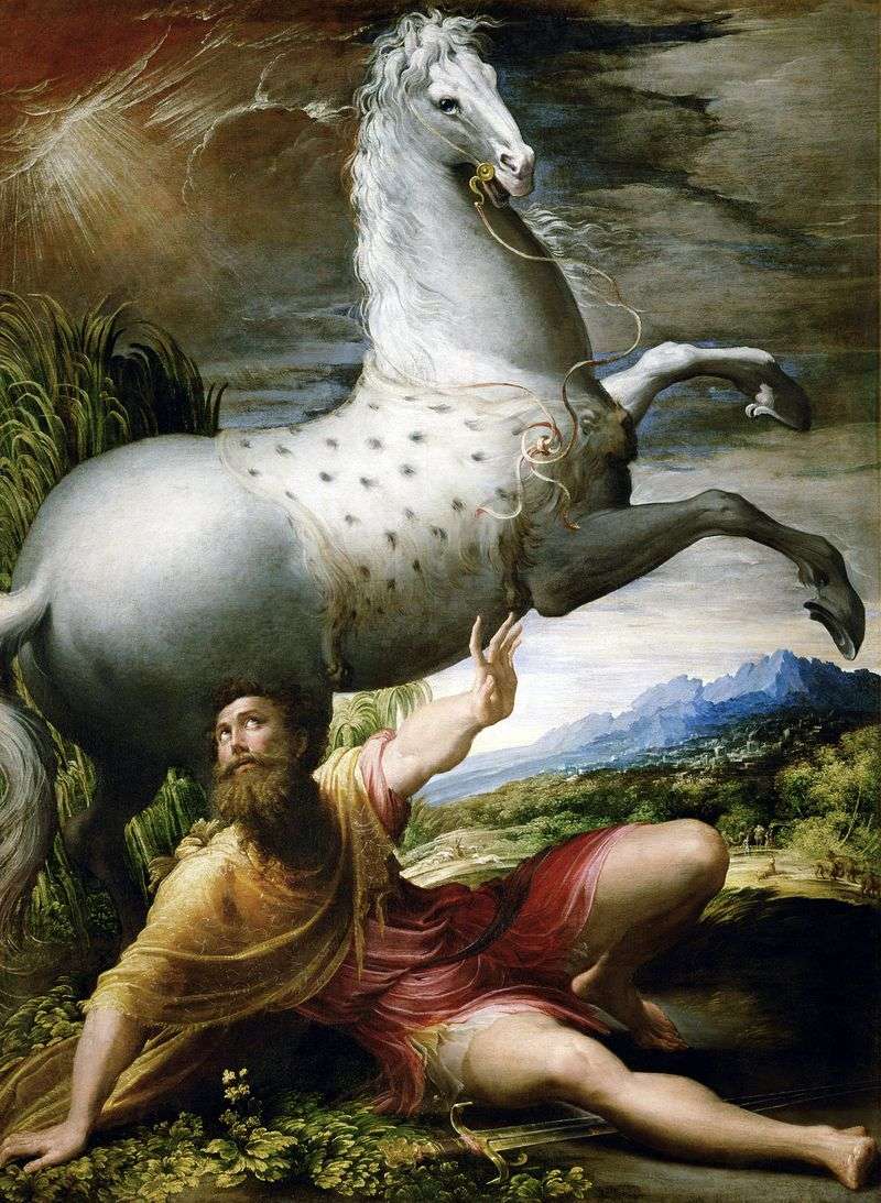 Nawrócenie św. Pawła   Francesco Parmigianino