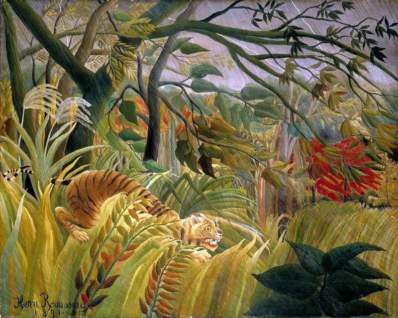 Burza w dżungli   Henri Rousseau