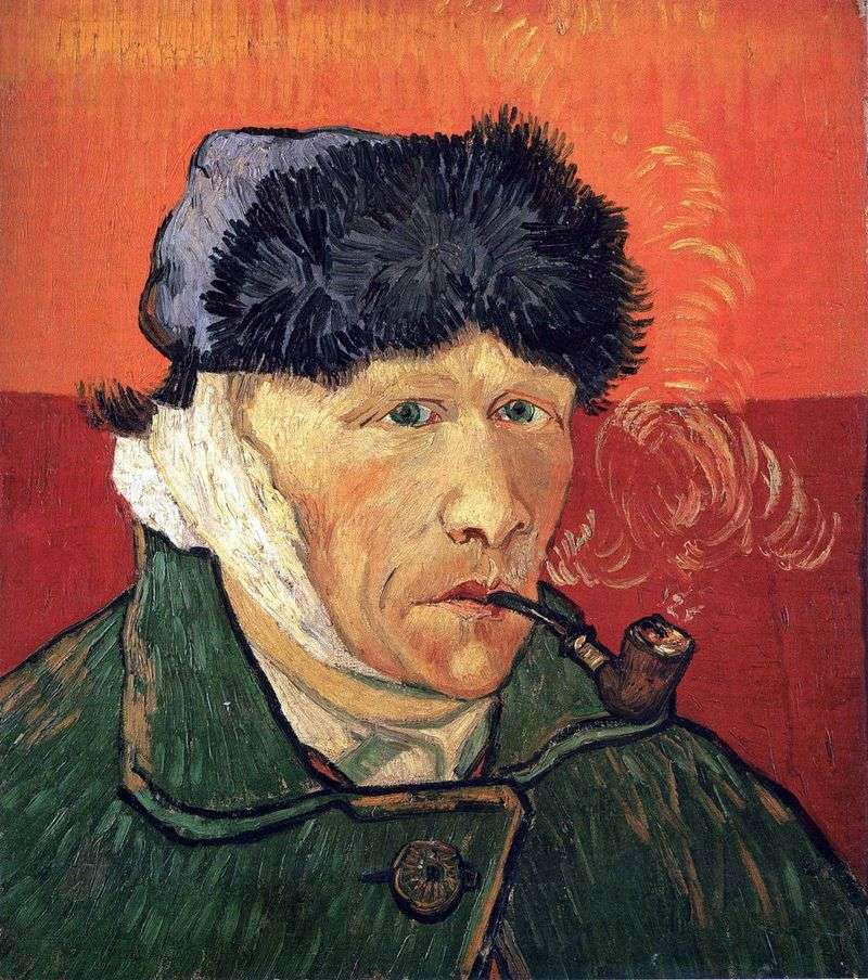 Autoportret z opatrunkiem i rurką   Vincent Van Gogh