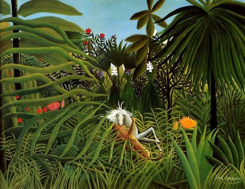 Atak Jaguara na konia   Henri Rousseau