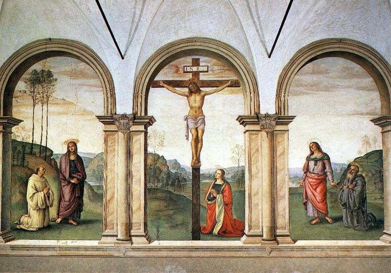 Tryptyk fresk Ukrzyżowanie   Pietro di Cristoforo Vanucci Perugino