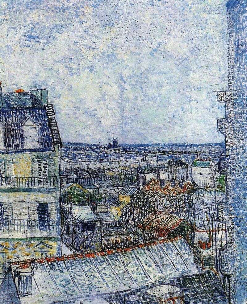 Widok paryski z pokoju Vincenta przy Rue Lepick II   Vincent Van Gogh