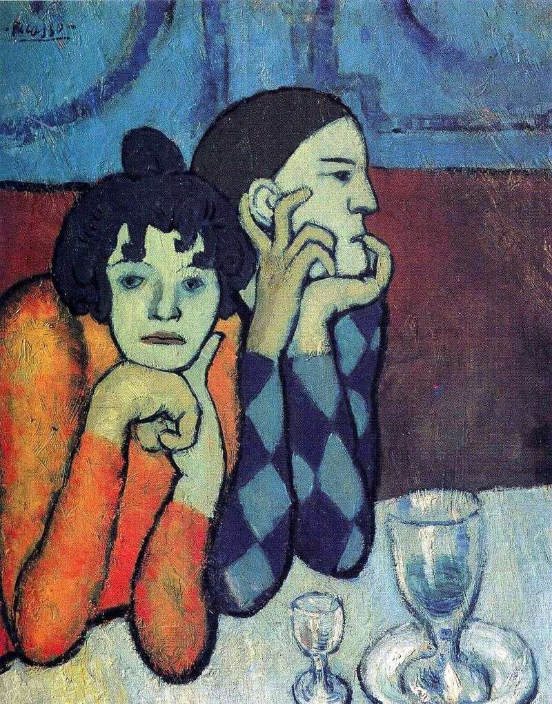 Arlekin i jego dziewczyna   Pablo Picasso