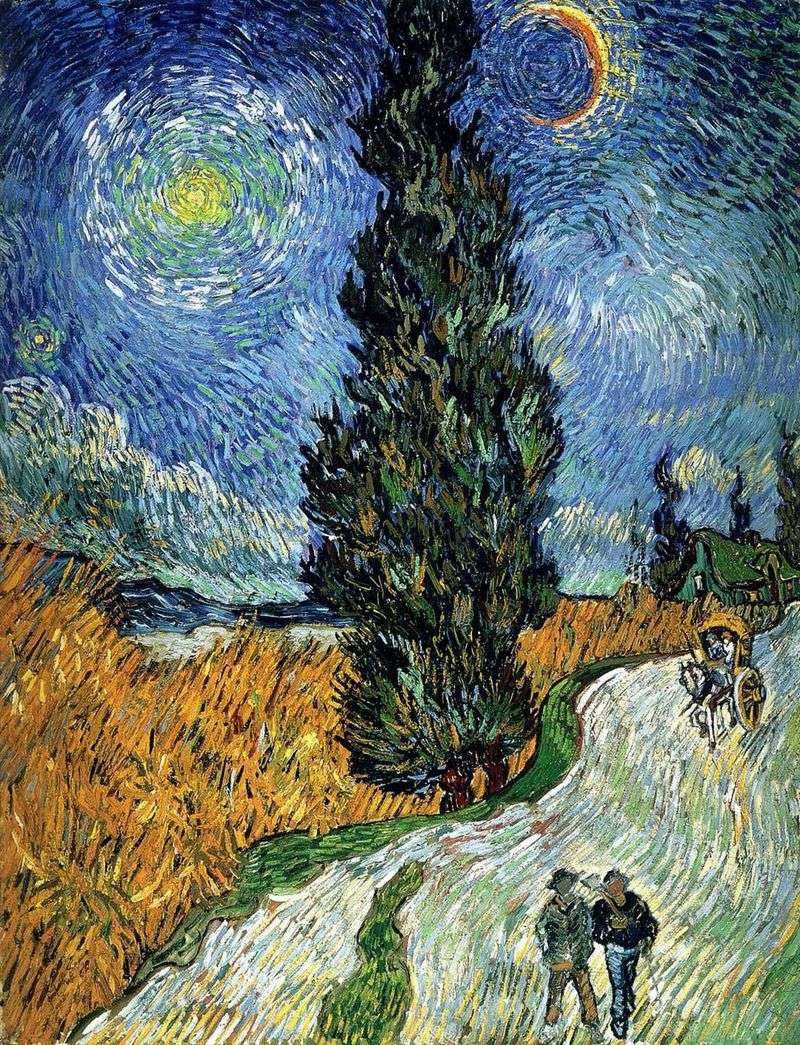 Droga z cyprysem i gwiazdą   Vincent Van Gogh