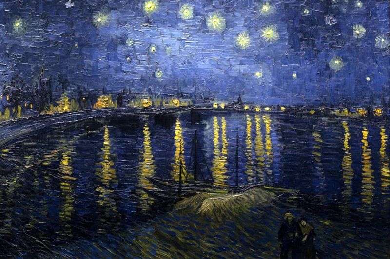 Gwiaździsta noc nad Rodanem   Vincent Van Gogh