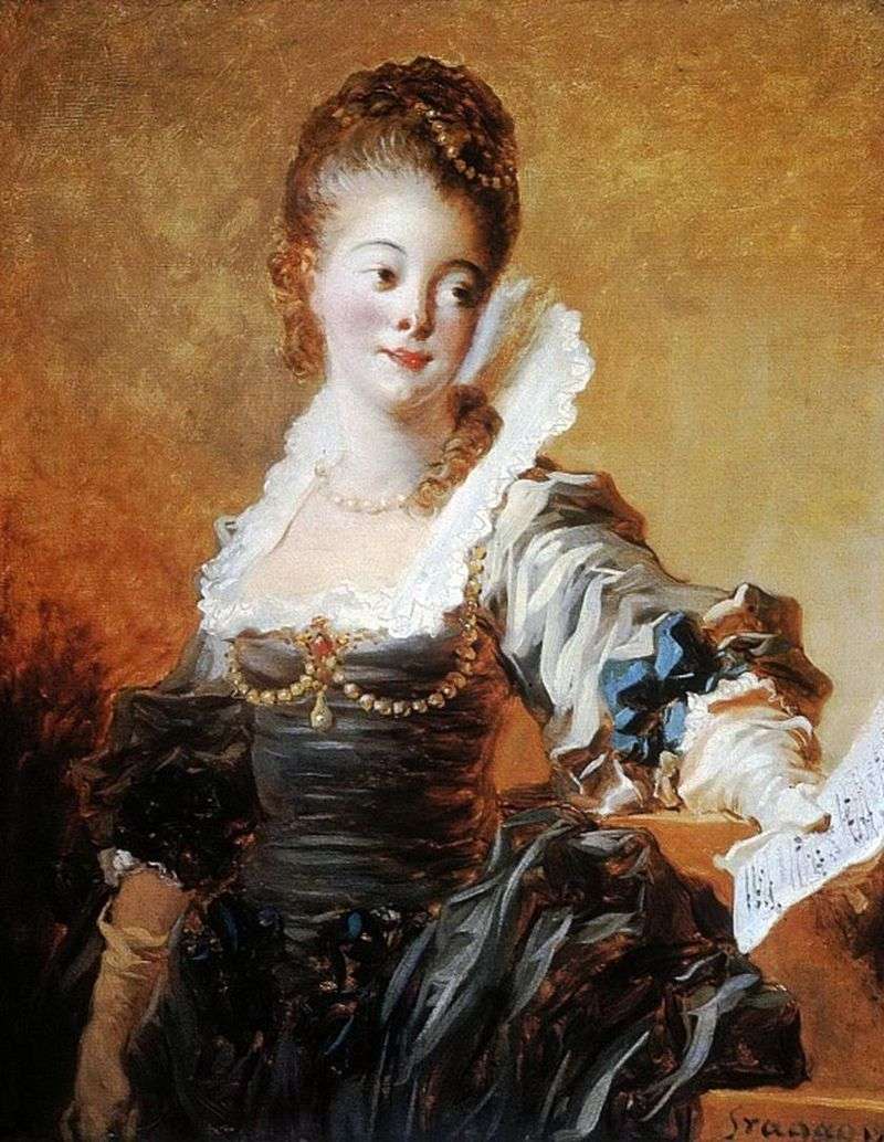 Portret piosenkarza trzymającego nuty   Jean Honore Fragonard