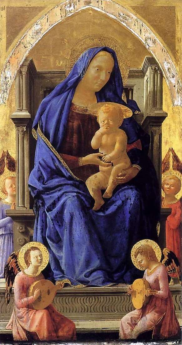 Madonna i dziecko z aniołami   Tommaso di Giovanni Masaccio