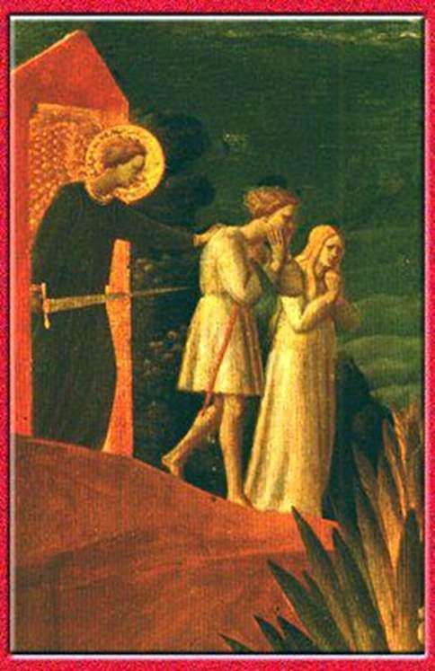 Wygnanie. Fresco. Kościół pw. Św. Jana w Roshchenie   Fra Beato Angelico