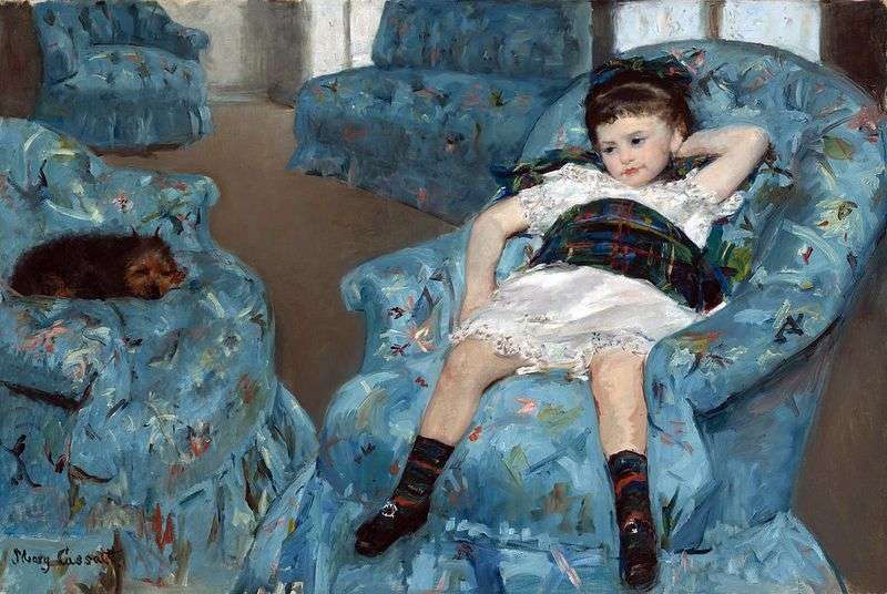 Dziewczyna w niebieskim fotelu   Mary Cassat