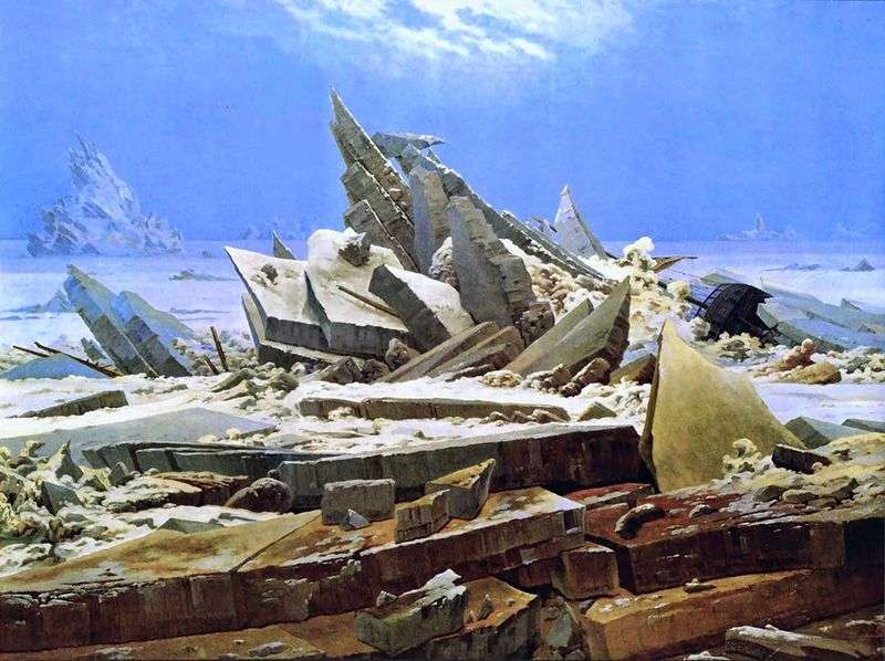 Wrak statku w Arktyce   Caspar David Friedrich