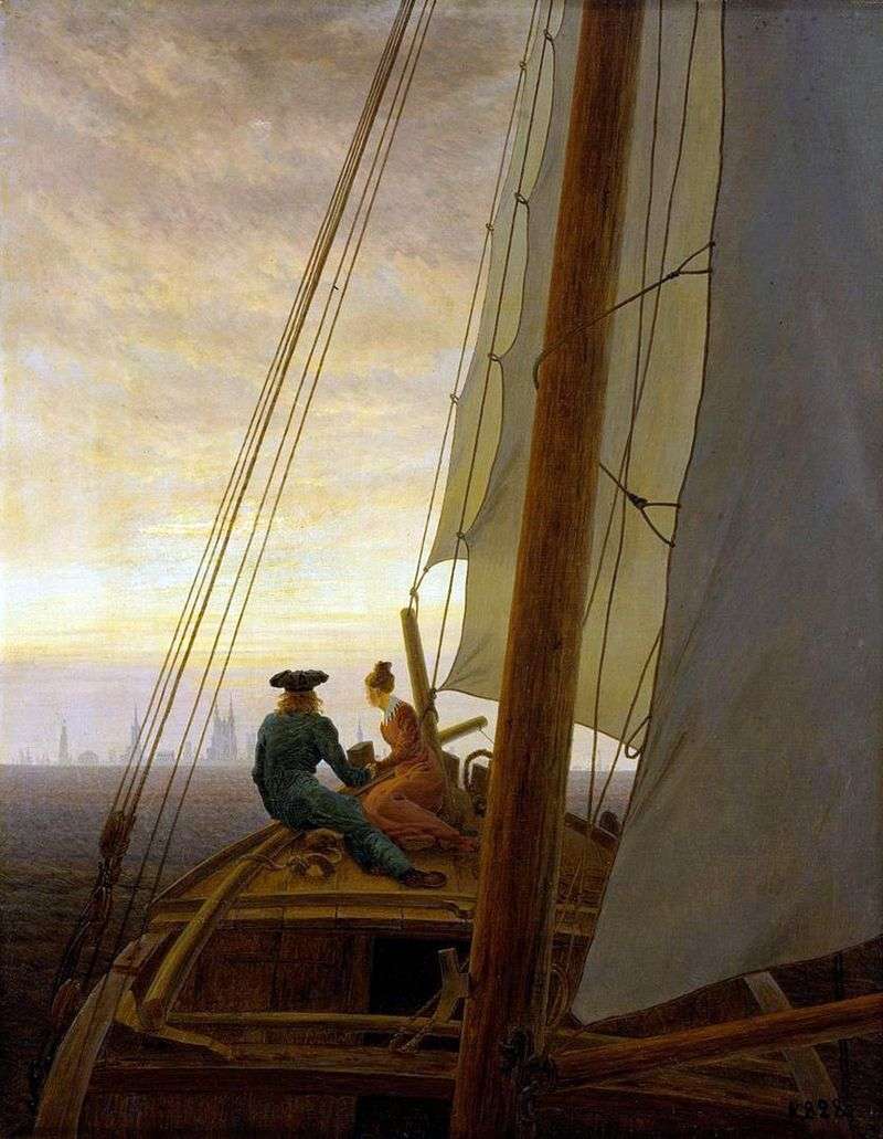 Na żaglówce   Caspar David Friedrich