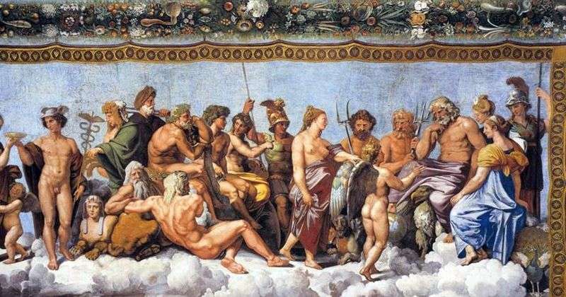 Celebration of Psyche on Olympus (fresco)   Rafael Santi