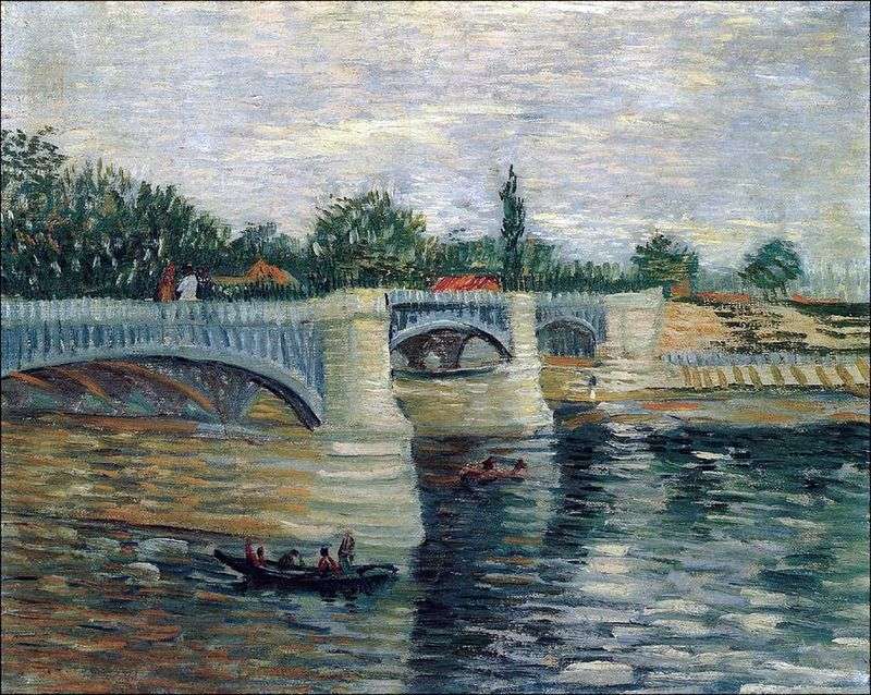 Sekwana z Grand Jet Pontoon Bridge   Vincent Van Gogh