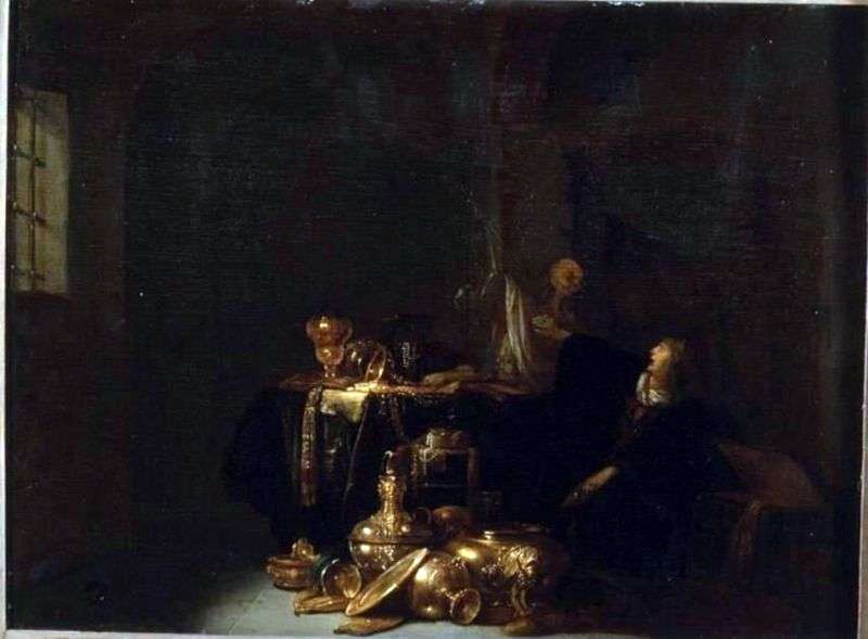 Usurer and Death   Willem de Porter