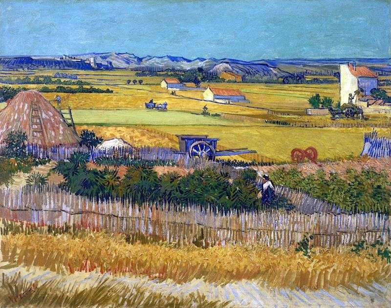 Zbiory w La Croce i Montmajor w tle (zbiory)   Vincent Van Gogh