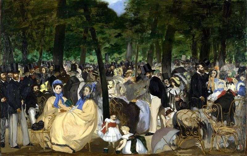 Muzyka w Tuileries   Edouard Manet