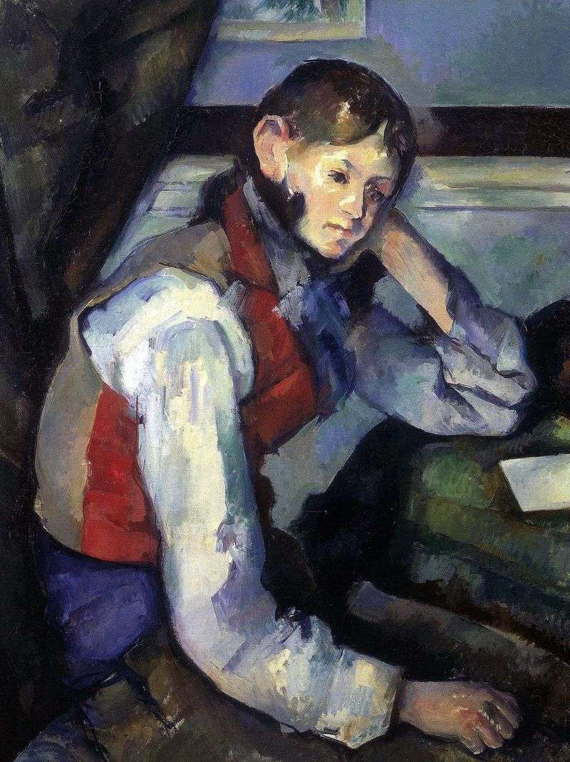 Chłopiec w czerwonej kamizelce   Paul Cezanne