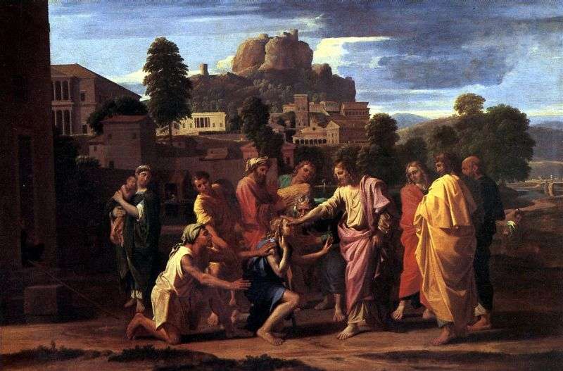 Healing the Blind   Nicolas Poussin