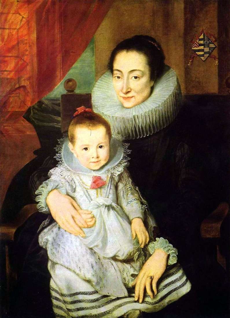 Portret Mary Clarissa, żony Jana Voveriusa, z dzieckiem   Anthony Van Dyck