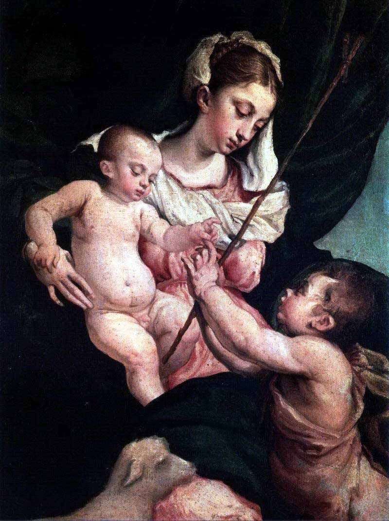 Madonna z Dzieciątkiem z Janem Chrzcicielem   Jacopo Bassano