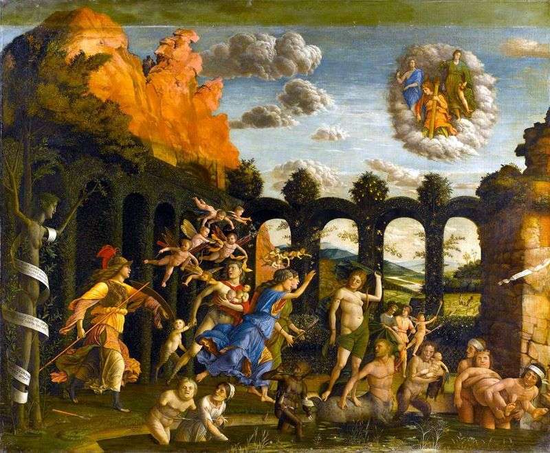 Pallas wyrzucając imadła z ogrodu cnót   Andrea Mantegna