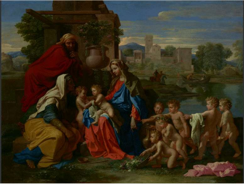 Święta rodzina z sześcioma aniołami   Nicolas Poussin