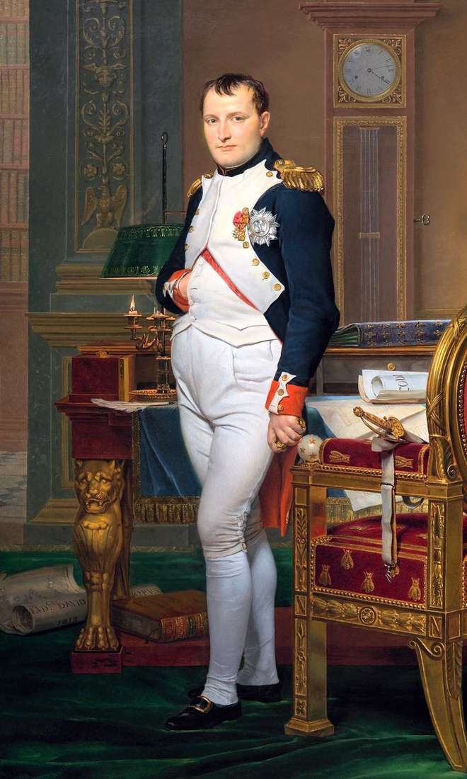 Portret Napoleona w biurze cesarskim   Jacques Louis David