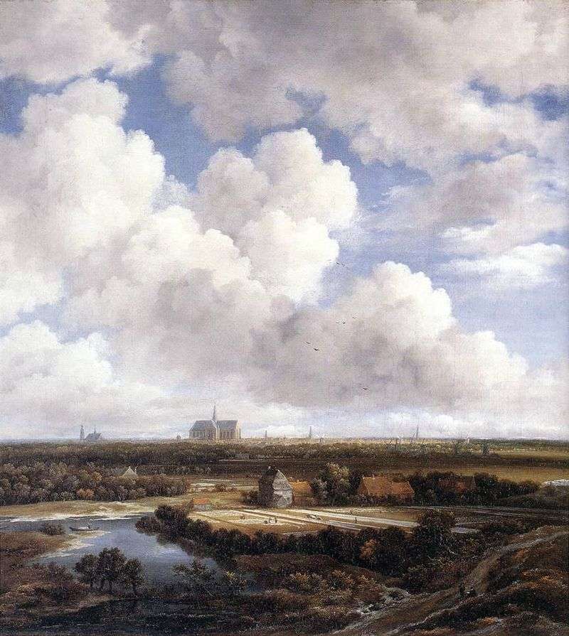 Widok z Haarlem   Jacob van Ruysdal