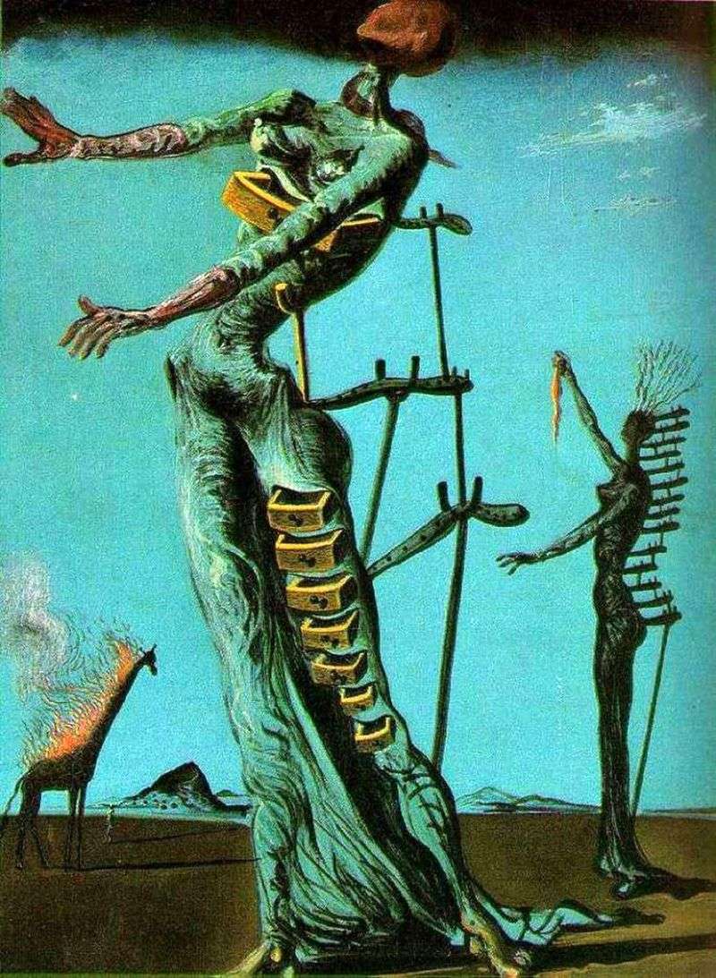 Żyrafa w ogniu   Salvador Dali