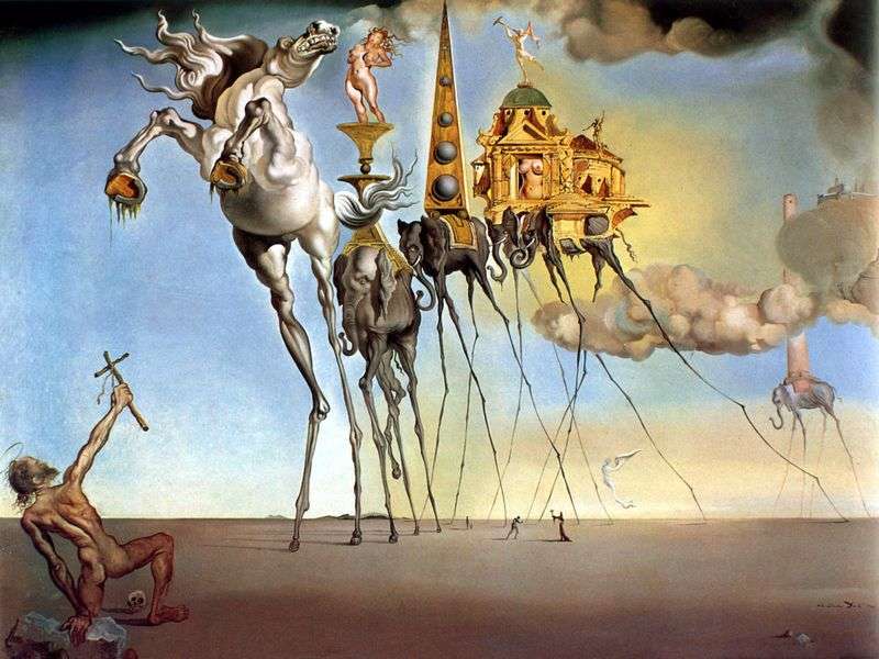 Kuszenie św. Antoniego   Salvadora Dali