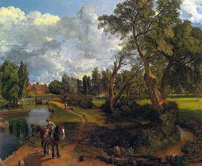 Flatford Mill (Scena nad rzeką Nawigacyjną)   John Constable