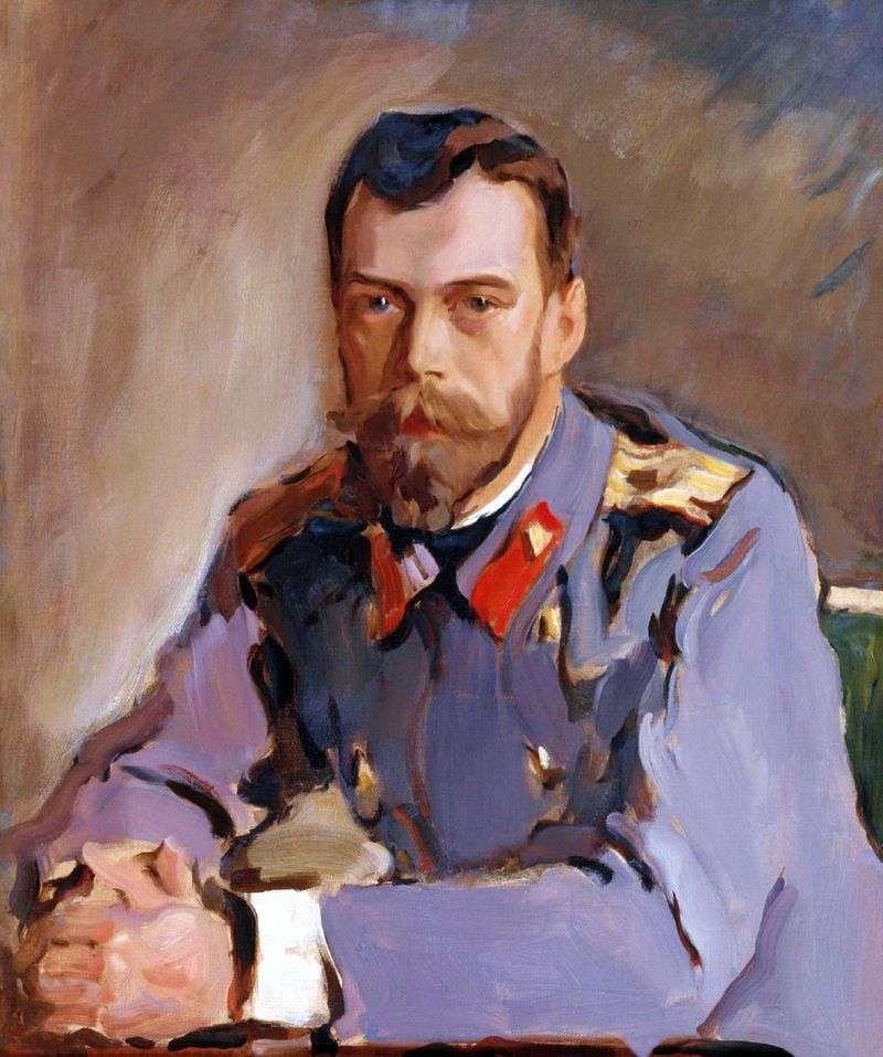 Portret cesarza Mikołaja II   Valentina Serowa