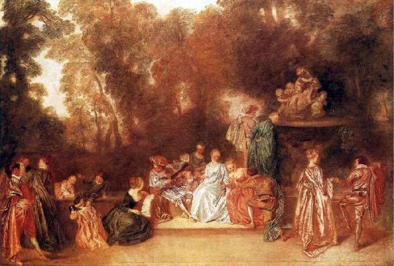 Stone Spectators   Jean Antoine Watteau