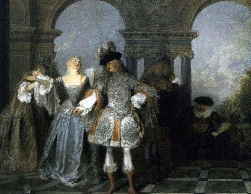 Francuska scena komediowa   Jean Antoine Watteau