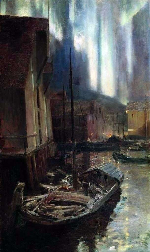 Hammerfest. Northern Lights   Konstantin Korovin